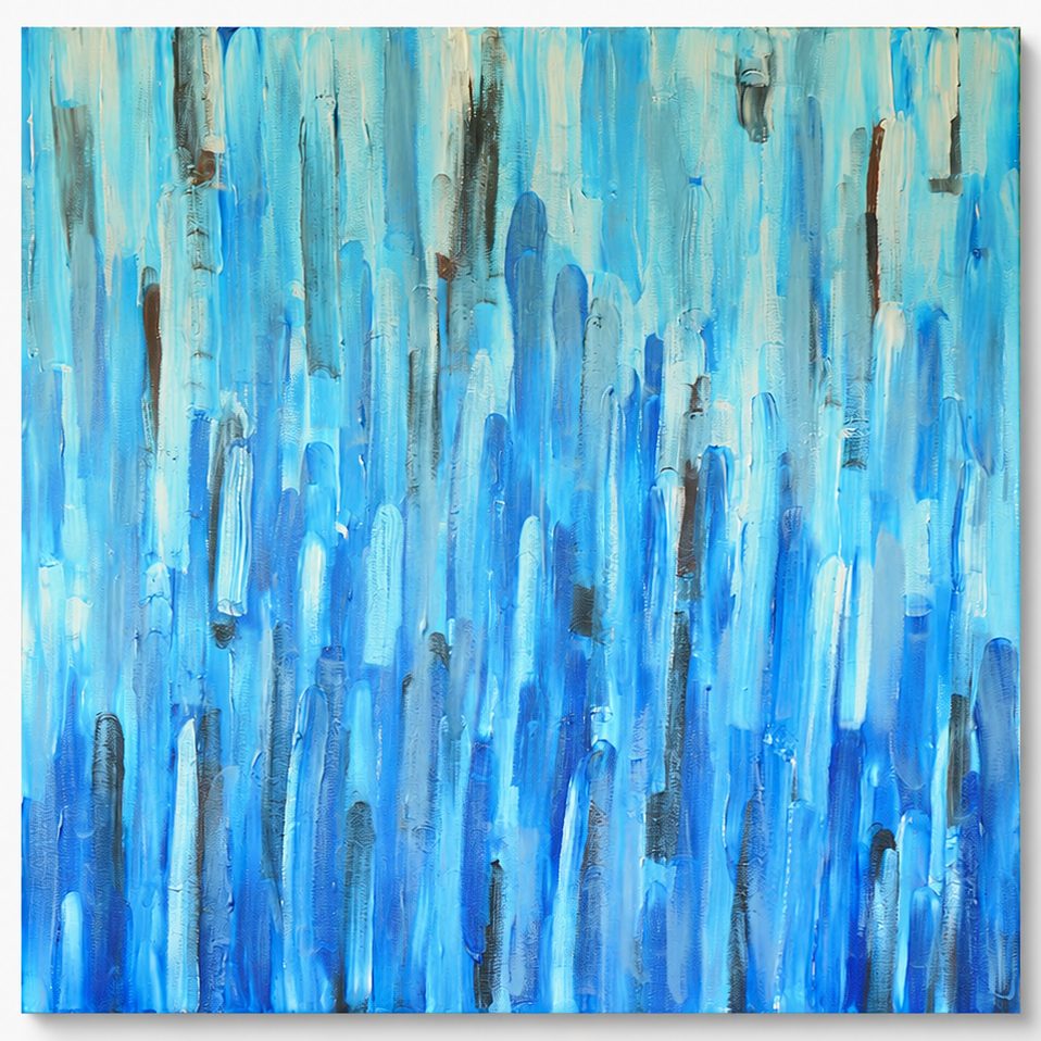 Forêt bleu, acrylique sur toile