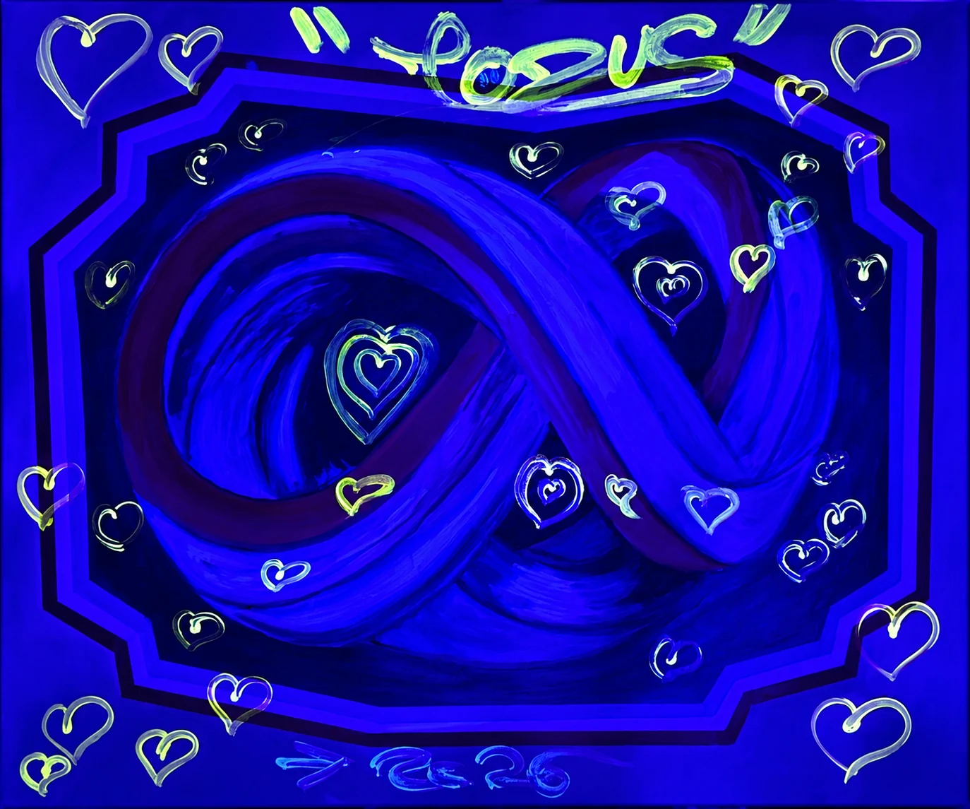 Amour infini — sous lumière UV